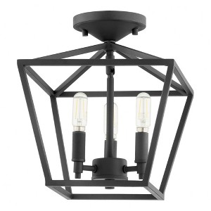 Quorum Lighting Gabriel 3-Light Ceiling Mount, Noir, 10.25W, 12H - 1 of 1