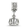 Black Bow Jewelry Sterling Silver Scales of Justice Dangle Bead Charm - 3 of 4