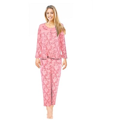 JEFFRICO Pajamas For Women 2 Piece Set Long Sleeve Sleepshirt With Pants Sleepwear Soft Pajamas