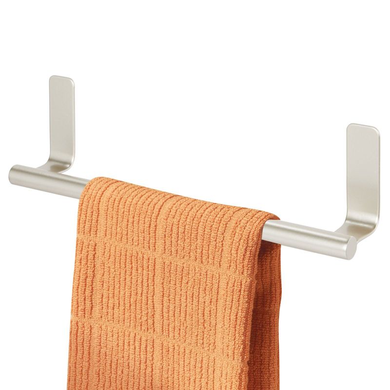 mDesign Steel Wall-Mounted Self-Adhesive Towel Rack Holder - 2 Pack, 5 of 9