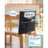 VEVOR Chair Pockets for Classroom, 24 Pack, 14 x 15 Inches Chairback Buddy Pocket with Name Tag, Black - 3 of 4