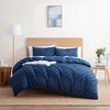 Nestl 3 Piece Tufted Boho Duvet Cover, Textured Duvet Cover Set with Zipper Closure - 3 of 4