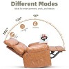 Oversized Rocker Recliner Chair - Manual PU Leather Swivel Chair with Thick Sponge Cushion, Comfort Armrests for Living Room & Bedroom - 3 of 4