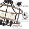Claxy Farmhouse Ceiling Light Fixtures Ceiling Semi Flush Mount Chandelier - 3 of 4