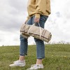 Plaid with Side Fringe Oversized Throw Sepia with Carrying Handle by Foreside Home & Garden - 2 of 4