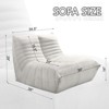 32.3" Single Bean Bag Chair, Comfy Fireside Chair with Foam Filler, Floor Sofa Chair, Lounge Accent Chair for Living Room Bedroom Apartment - 3 of 4