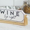 VIP Metal 14 in. White Reversible Coffee Wine Table Sign - 4 of 4