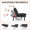 MUUEGM 68” Convertible Futon Sofa Bed| Upholstered Small Futon Couches with 3-Position Adjustable Backrest - 2 of 4