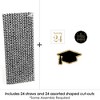 Big Dot of Happiness Gold 2024 Graduation Paper Straw Decor - Party Striped Decorative Straws - Set of 24 - 3 of 4