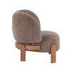 ModernLuxe Accent Chair, Cozy Wingback Armless Chair, Wooden Single Sofa Lounge Chair - 4 of 4