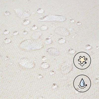 Cream Eco-Weave Swivel Recliner with Tufted Back