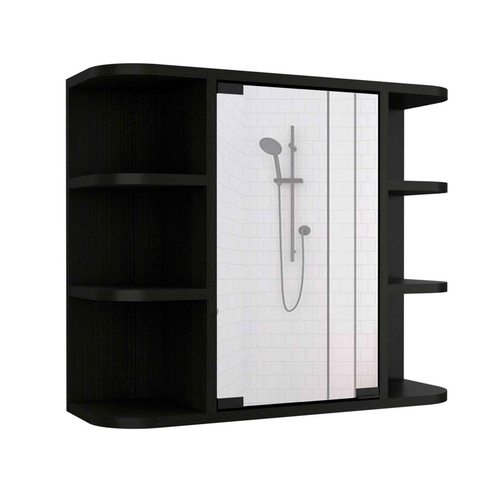 Depot E-Shop Mirrored 19H" Medicine Cabinet	 Six External Shelves	 Three Interior Shelves
