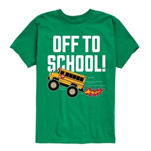 Boys' - Instant Message - Bus Off To School Short Sleeve Graphic T-Shirt - 1 of 4