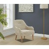 Airsurfer Chenille Armchair, Modern Style Accent Chair with Wood Legs, Comfy Design for Living Room, Bedroom, Office - 3 of 4