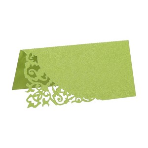 Unique Bargains Hollow Design Foldable Wedding Table Name Place Cards 50 Pcs - 1 of 4