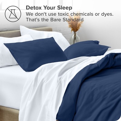 Dark Blue Hypoallergenic Microfiber Standard Pillow Shams