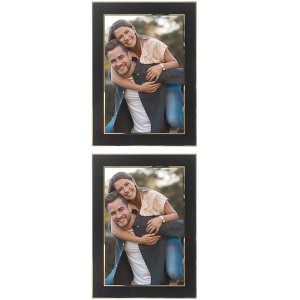 REGALWOVEN Home Room Modern Brushed Aluminum Real Glass Photo Frame - 1 of 4