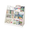 Homy Casa Kids Bookshelf and Toy Storage Organizer with Open Shelves, White - 4 of 4