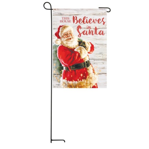 Collections Etc This House Believes In Santa Garden Flag : Target