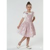 2Bunnies Girls' Christmas New Year Holiday Party Velvet Sequin Bow Dress - 3 of 4