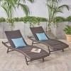XIYUYEU Patio Chaise Lounges Set of 2 Wicker Lounge Chair Modern Recliner for Outside - 2 of 4