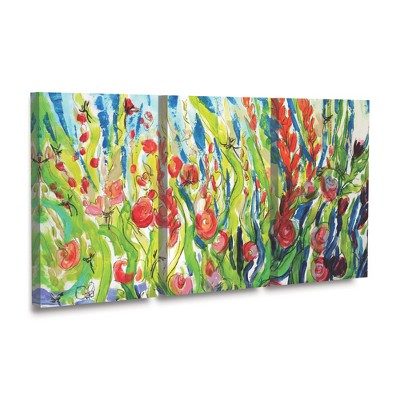 Dorothy Fagan 'Myplaceinthesun' Multi Panel Abstract Canvas Art
