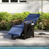 Tangkula 2PCS Patio Rattan Lounge Chair PE Wicker Recliner Chair w/ Adjustable Backrest & Footrest - 4 of 4