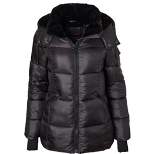 Sportoli Womens Winter Coat Hooded Plush Lined Quilted Warm Zip Up Puffer Jacket