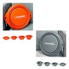 GOOPAWS 2 Pack Silicone Non-Skid Travel Dog and Cat Bowl, Orange&Grey - 3 of 4