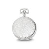 Black Bow Jewelry Charles Hubert Polished Chrome-finish Floral Design Pocket Watch 44mm - 3 of 4