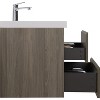 SEVOBAL Bathroom Storage Cabinets, Floating Bathroom Vanity with Sink, Modern Wall Mounted Bathroom Storage Vanity, Gray, 35.43"*19.69"*22.44" - 4 of 4