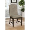 NicBex Set of 2 Dining Chair Kitchen Furniture Upholstered Padded Seat Chairs with Solid Wood Legs,Gray - 2 of 4