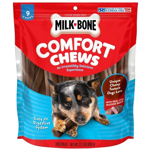 Milk bone Comfort Chews Beef Flavor Chewy Dog Treat Small medium