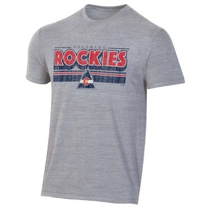 NHL Colorado Rockies Men's Gray Vintage Tri-Blend Short Sleeve T-Shirt - 1 of 3