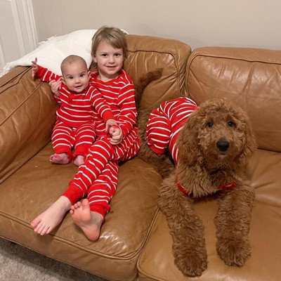 Striped Matching Family Thermal Dog Pajamas - Wondershop™ - White/Red - M