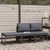 vidaXL Garden Sofa Set Gray PE rattan, steel Compact Modular - 2 of 4