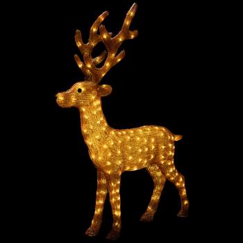 Northlight Set Of 3 Led Lighted Glittered Reindeer Family Outdoor ...