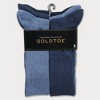 Signature Gold by GOLDTOE Men's Repreve All Season Rib Crew Socks 6pk - 2 of 2