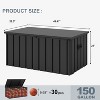 PURPLE LEAF Outdoor Deck Box Waterproof Lockable Storage Box Container with Lid Deck Organization - 2 of 4