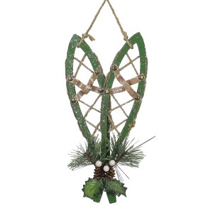 Northlight 12" Green Hanging Snowshoe Christmas Wall Decoration - 1 of 1