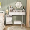 Besiost Vanity Desk with Charging Station, Makeup Table with Storage Drawers, Cabinet - 2 of 4