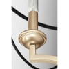 Progress Lighting Landree 5-Light Chandelier, Black Steel, Brushed Brass Inner Cluster, Modern Luxury Style - 4 of 4