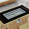 KTMBDW Outdoor Patio Sectional Sofa Couch with 43" Gas Fire Pit Table and Glass Coffee Table for Garden, Poolside, Backyard - 2 of 4