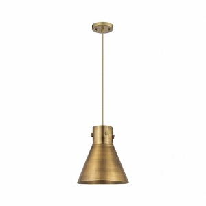 Newton Cone - 1 Light Pendant with Metal Shade In Industrial Style-11 Inches Tall and 10 Inches Wide - 1 of 1