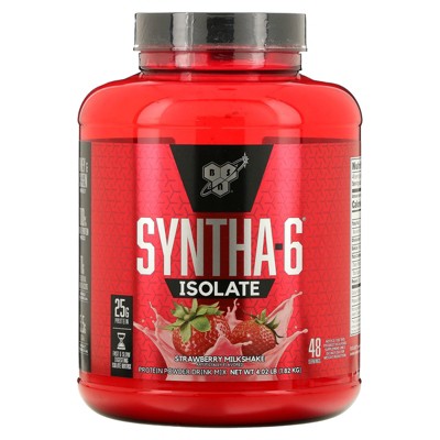 BSN Syntha-6® Isolate, Protein Powder Drink Mix, Strawberry Milkshake, 4.02 lbs (1.82 kg)