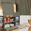 SinCiDo Fluted Kitchen Pantry with Adjustable Shelves, 47″ Modern Storage Cabinet with 2 Doors, Wood Cupboard Pantry Cabinet for Kitchen - 4 of 4