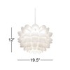 Possini Euro Design White Flower Pendant 19 1/2" Wide Modern Blooming Curved Petals for Dining Room Living House Home Foyer Kitchen Island Entryway - 4 of 4