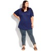 Avenue Women's Plus Size Crochet Cut Out Top - 3 of 4