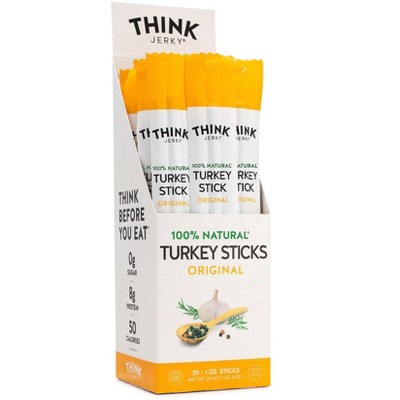 Think Jerky Original Turkey Sticks - Case of 20/1 oz