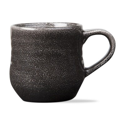 tagltd Loft Speckled Reactive Glaze Stoneware Coffee Hot Coco Mug 16 oz. Black Dishwasher Safe